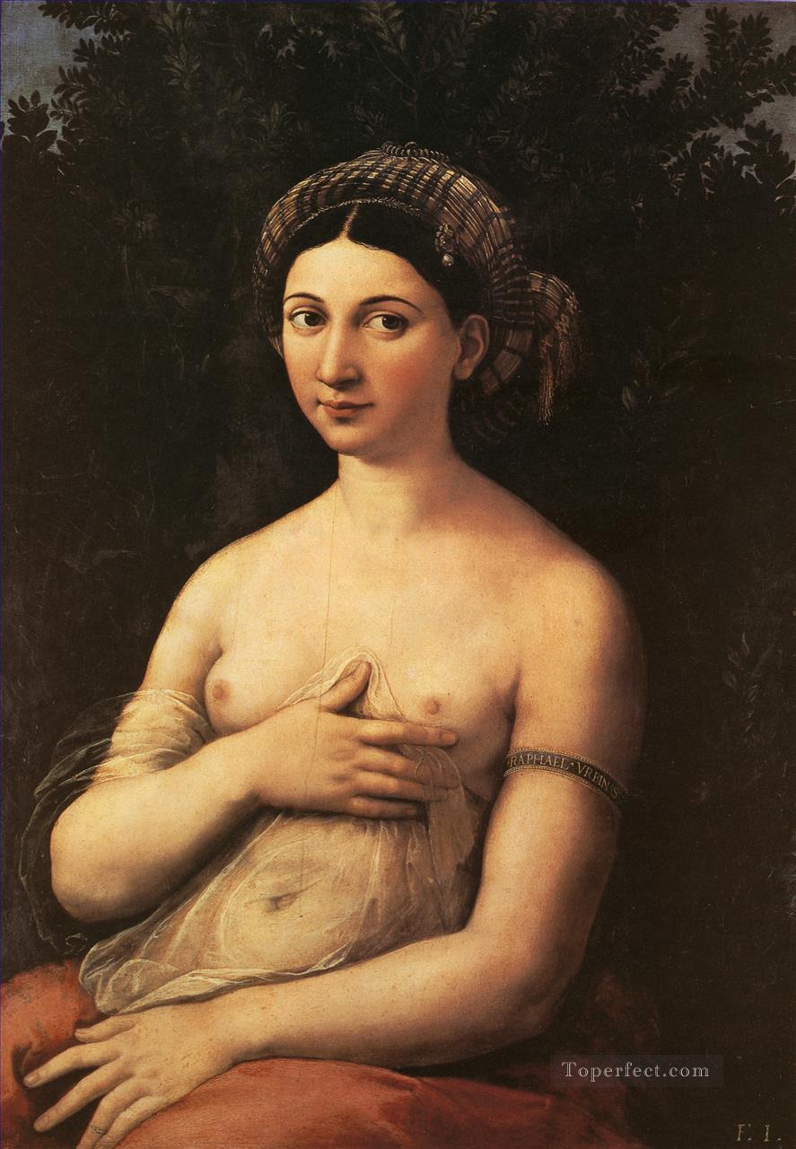 Portrait of a Nude Woman Fornarina 1518 Renaissance master Raphael Oil Paintings